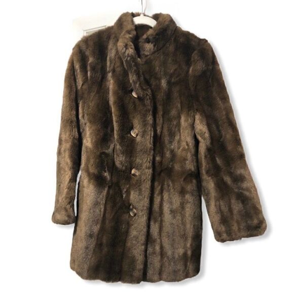 LYKAFUR Priscilla Modes Vintage 70s Faux Fur Coat - Picture 2 of 10